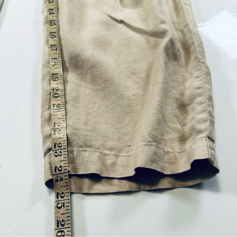 Quince 100% European Linen Cropped Pants Small Flax Elastic Waist - Picture 12 of 12